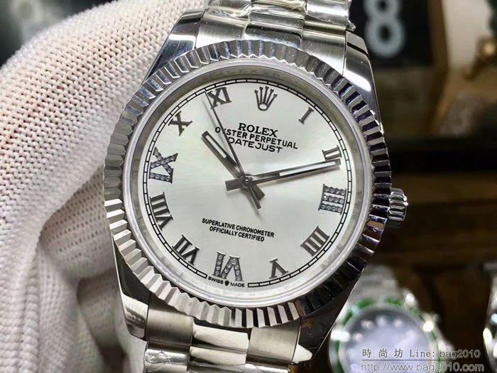 ROLEX勞力士 日誌系列 全新款 經典羅馬刻度設計 奢華典雅 男士腕表  wssb3721